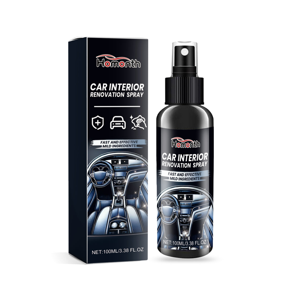 Car Interior Renovation Spray, Seat Interior Instrument Panel Cleaning Decontamination Maintenance Refurbishing Care Agent - V.I.P Digital Presence