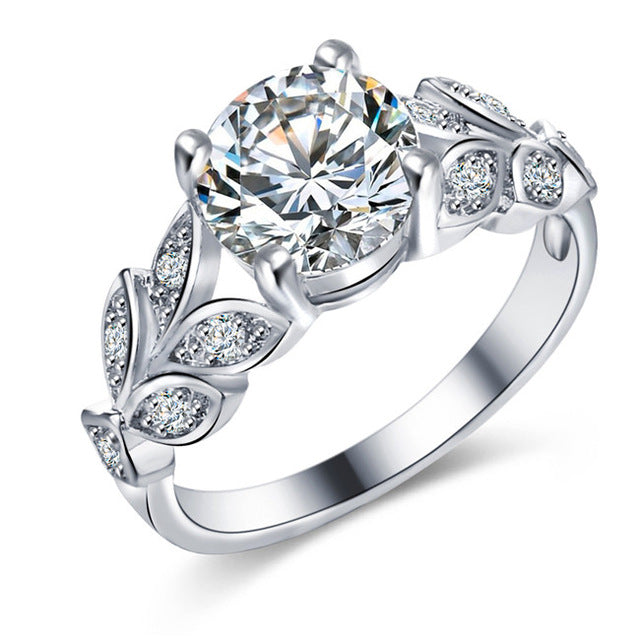 Crystal Silver Cubic Zirconia Wedding Ring - V.I.P Digital Presence