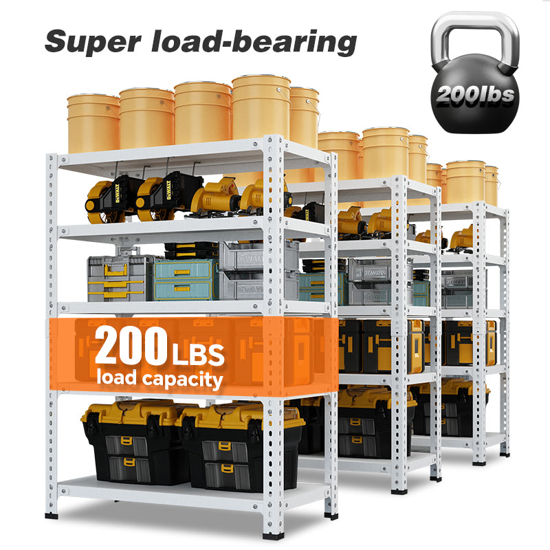 Household storage rack, adjustable display rack, carbon steel storage rack 100cm * 40cm * 180cm, five layers (white) - V.I.P Digital Presence