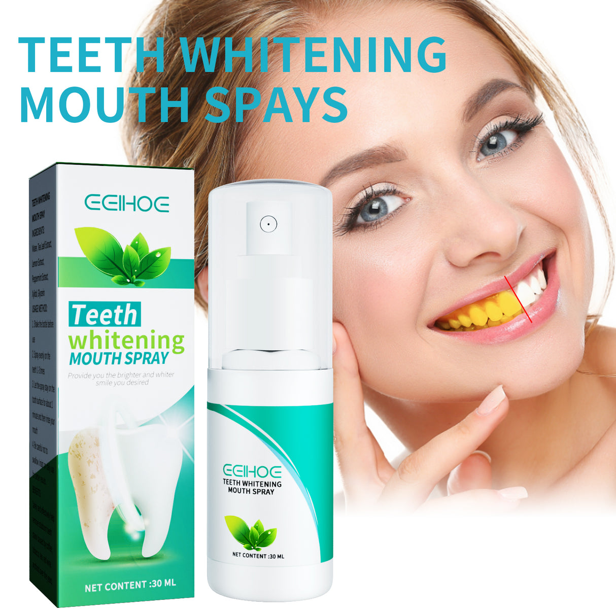 Teeth Whitening Mouth Spray, Clean Stains And Stones Fresh Breath Dental Care Spray - V.I.P Digital Presence