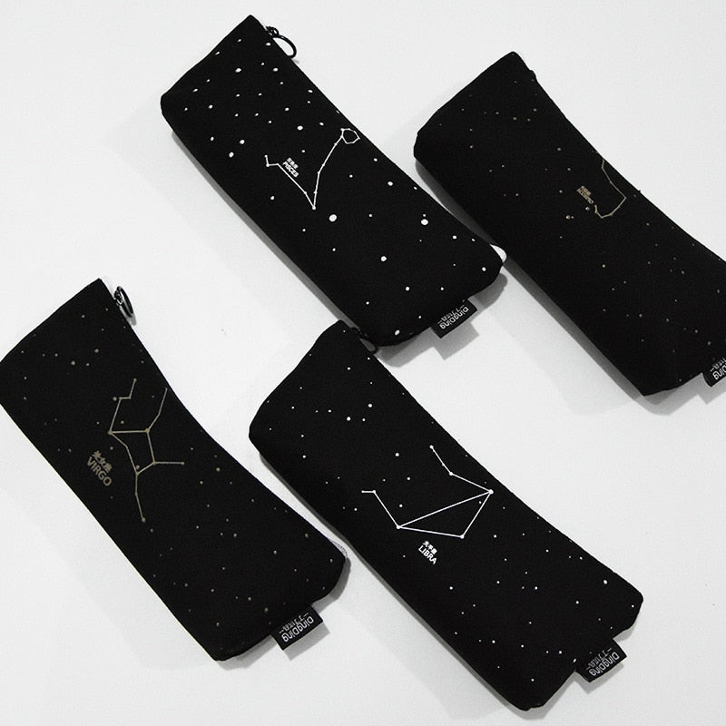 Fresh Pencil Bag Student Cotton and Linen Pencil Bag Female Constellation Stationery Bag - V.I.P Digital Presence