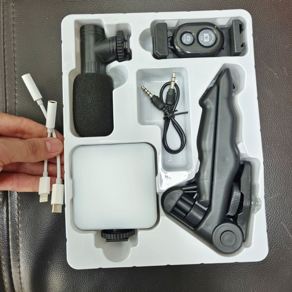 Desktop Beauty Leg Pocket Fill Light with Microphone Set Single Reflex Conference Lamp Handheld Photography with Microphone - V.I.P Digital Presence