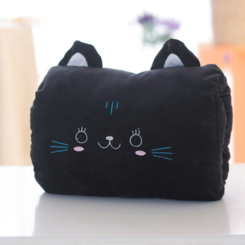 Animated nap pillow, warm hand cover, cylindrical cushion, creative hand warmer, girls' plush toy - V.I.P Digital Presence