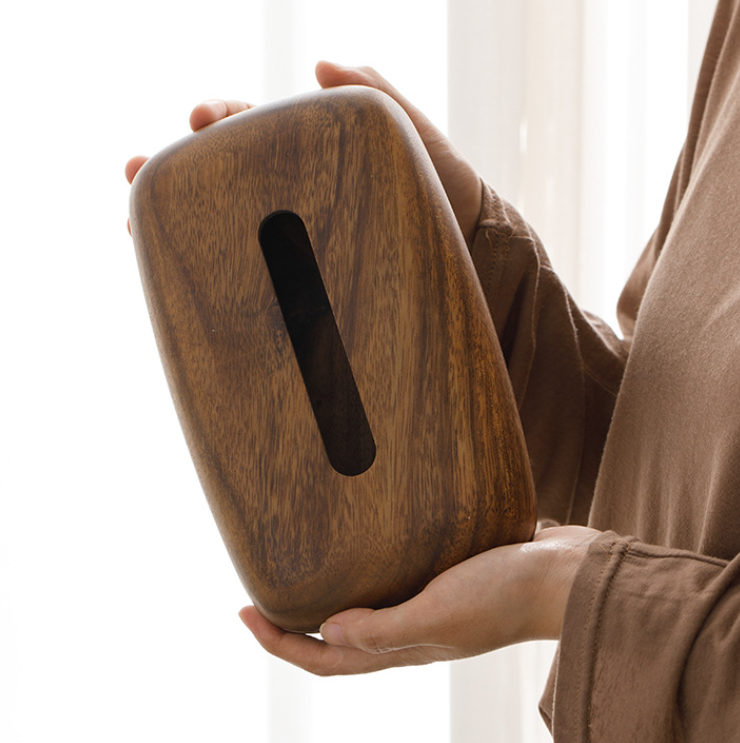 Solid wood tissue box simple household paper box hotel dining table office wooden paper box - V.I.P Digital Presence