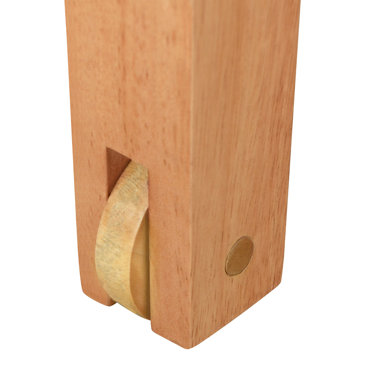 TOPMAX 65 "5-piece set with wheels, expandable dining table set, 17.7" pull-out side table and small dining chairs, natural