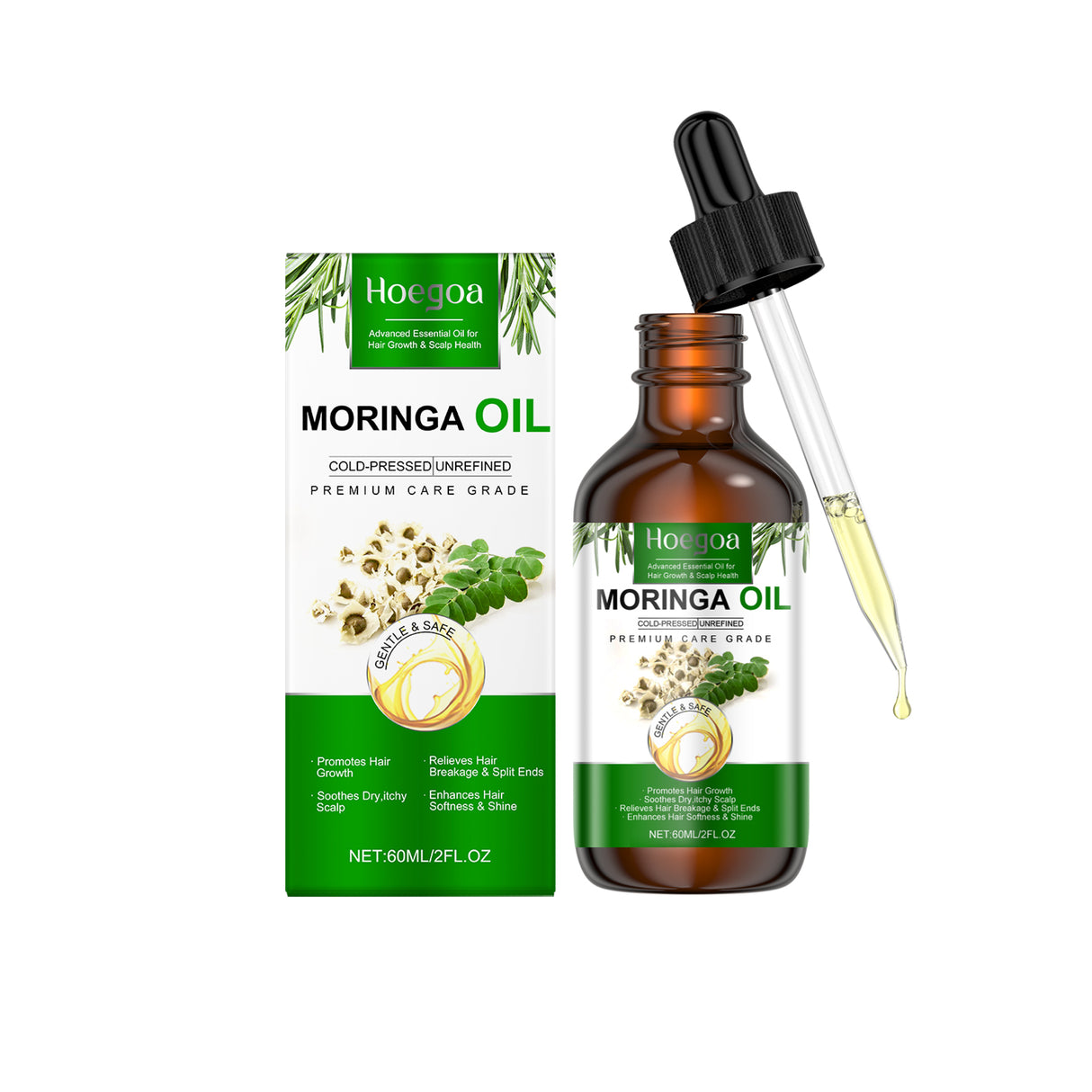 Moringa Seed Hair Care Essential Oil Hydrates, Moisturizes And Brightens Hair Care To Reduce Frizz And Smooth Hair - V.I.P Digital Presence
