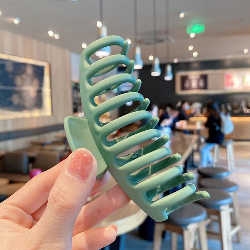 1PC Korean Solid Large Hair Claws Elegant Acrylic Hairpins Barrette Crab Hair Clips Headwear for Women Girls Hair Accessories - V.I.P Digital Presence