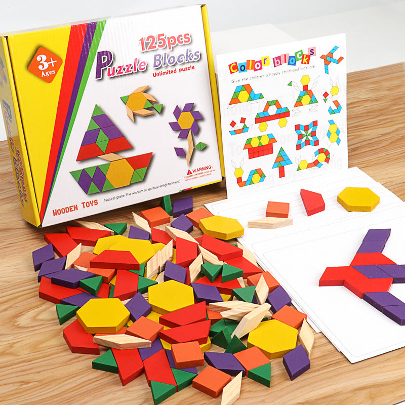 Children's Puzzle Tangram Puzzle 3-4-6 Year Old Elementary School Students Creative Boys and Girls Early Education Wooden Toys - V.I.P Digital Presence