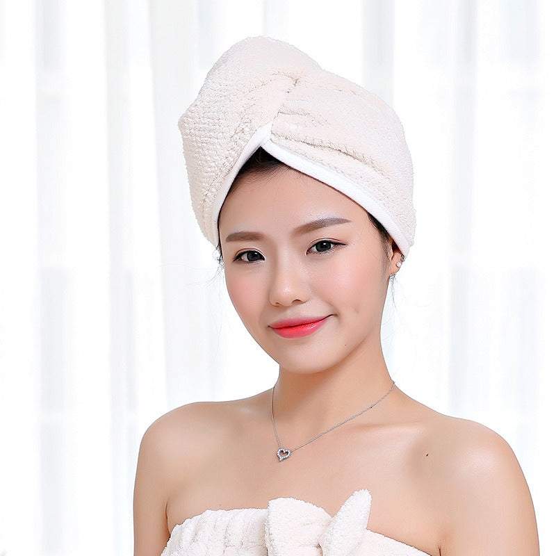 Hair cap, women's absorbent headscarf, long and short hair shower cap, quick drying towel, cute hair wiping, dry hair towel - V.I.P Digital Presence