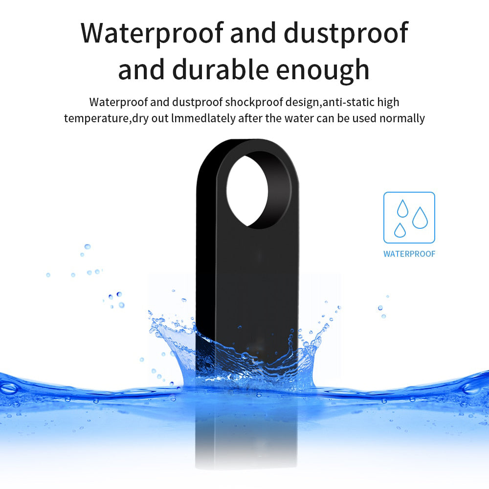 Usb flash drive 32 GB 3.0 metal pen drive 64GB pendrive 16GB 8GB 4GB 128GB silver key flash drive waterproof custom NO logo - V.I.P Digital Presence
