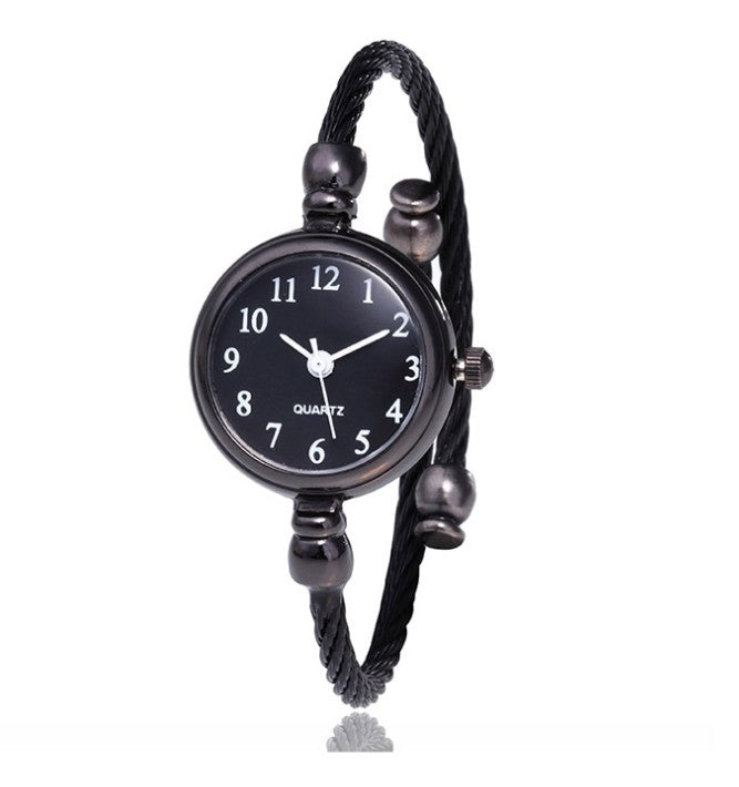 Women's Watches Bracelet Style Opening Simple Retro Art Fashion Watches Women's Fashion Quartz Watch Relogio Feminino(black belt) - V.I.P Digital Presence
