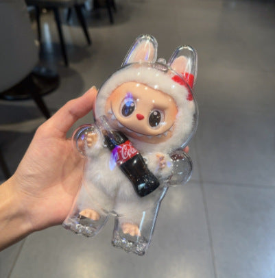 17cm Labubu Protector Case Labubu V1V2V3 Suitable for Wearing Clothes Protective Acrylic Storage Case Transparent DIY Gifts - V.I.P Digital Presence