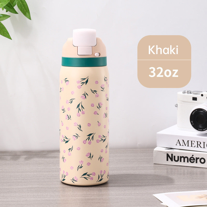 Fashionable Stainless Steel Insulated Bottle with Cartoon Patterns, Large-Capacity Jump Cup, Ideal for Outdoor Sports. - V.I.P Digital Presence