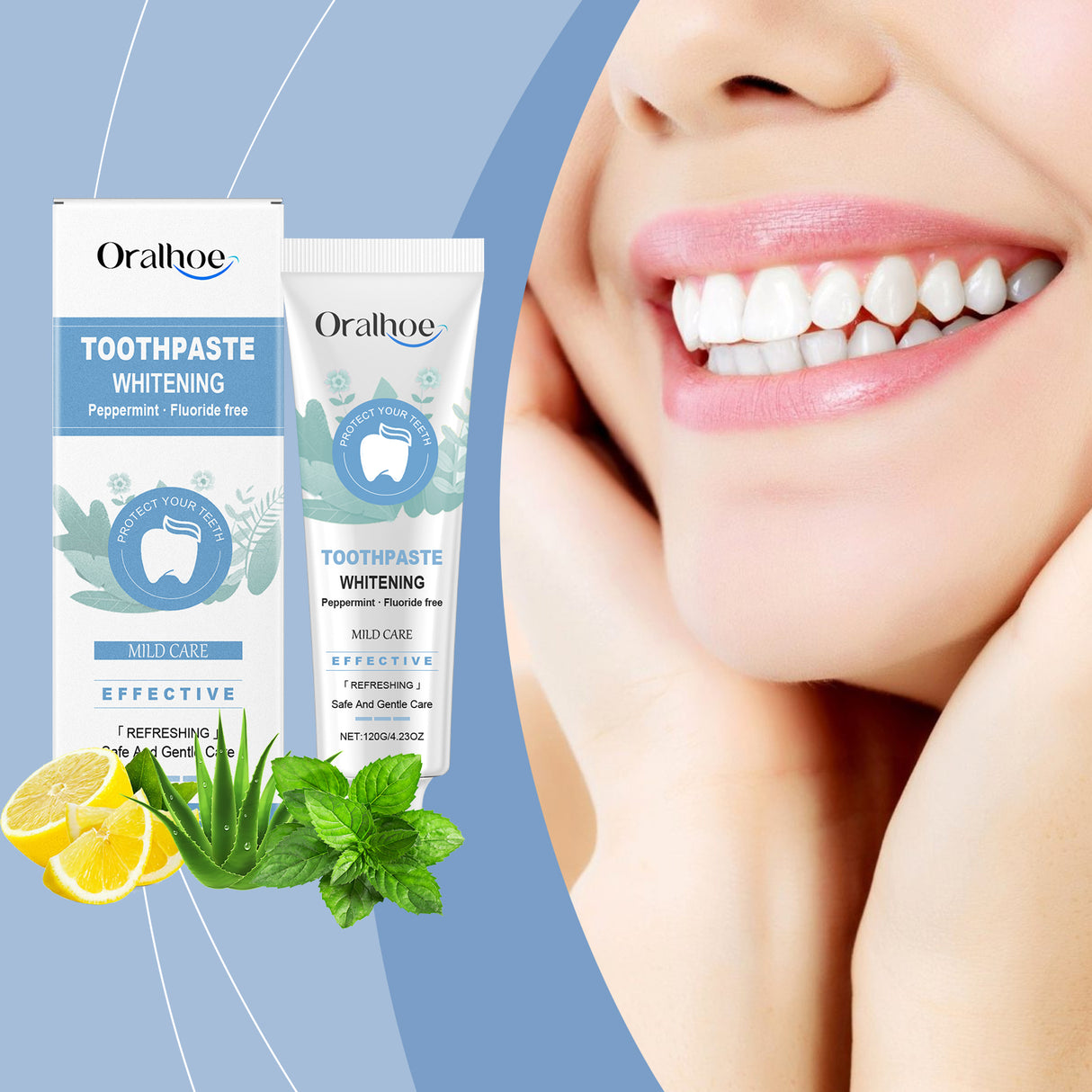 Mint Toothpaste Gently Cleans Tooth Stains Yellow Shine Teeth Daily Oral Care - V.I.P Digital Presence