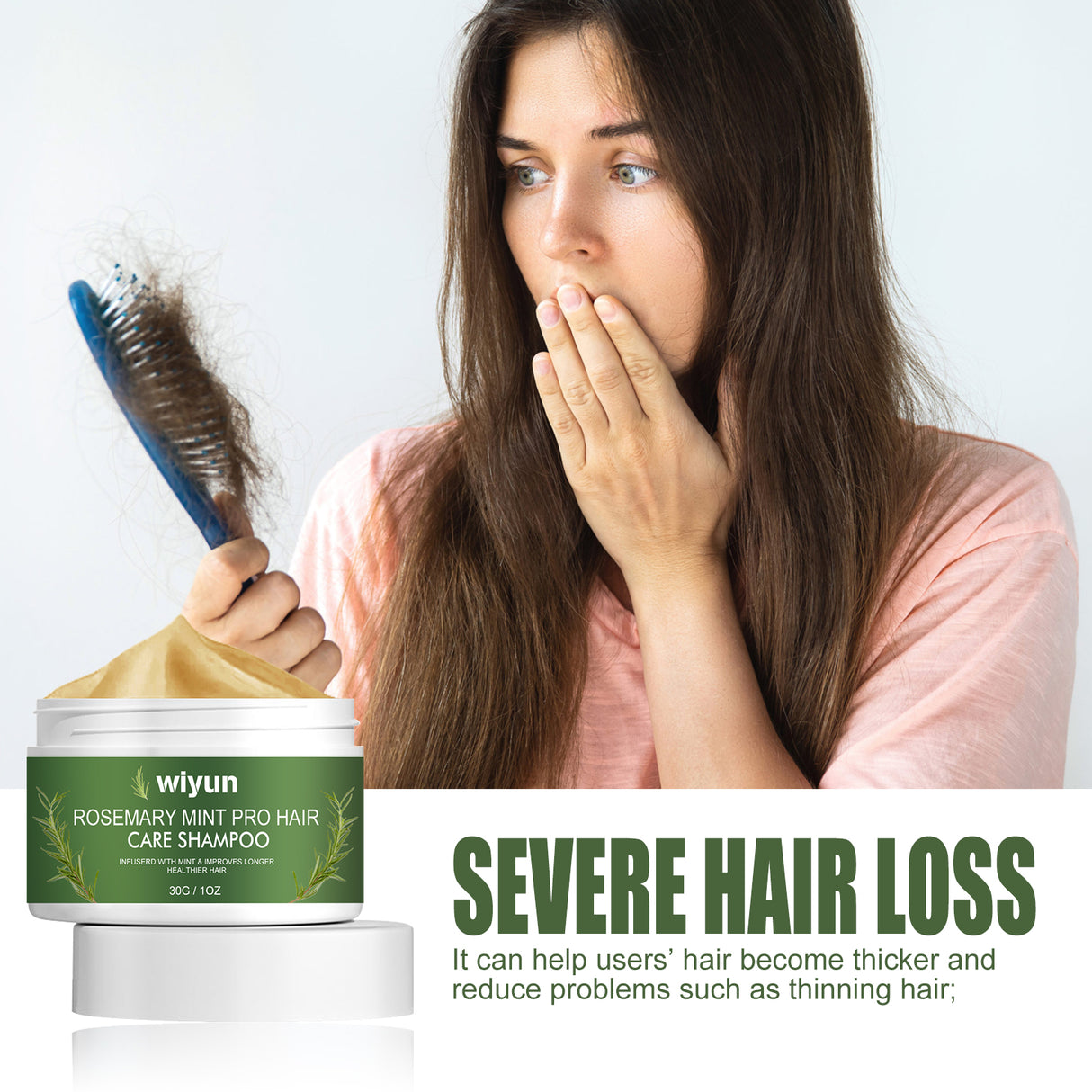 Rosemary Mint Pro Hair Care Shampoo, Scalp Massage Cleaning Care Repair Bifurcation Strong, Supple And Dense Hair - V.I.P Digital Presence