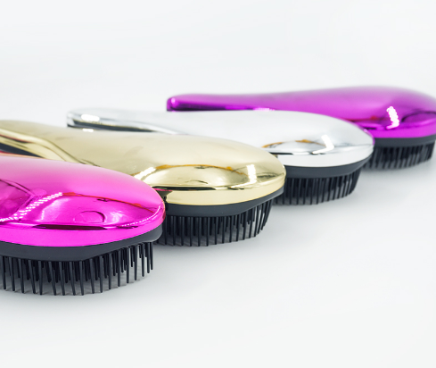 1pc Make Up Magic Anti-static Hair Brush Handle Tangle Detangling Comb Shower Electroplate Massage Comb Salon Hair Styling Tool - V.I.P Digital Presence