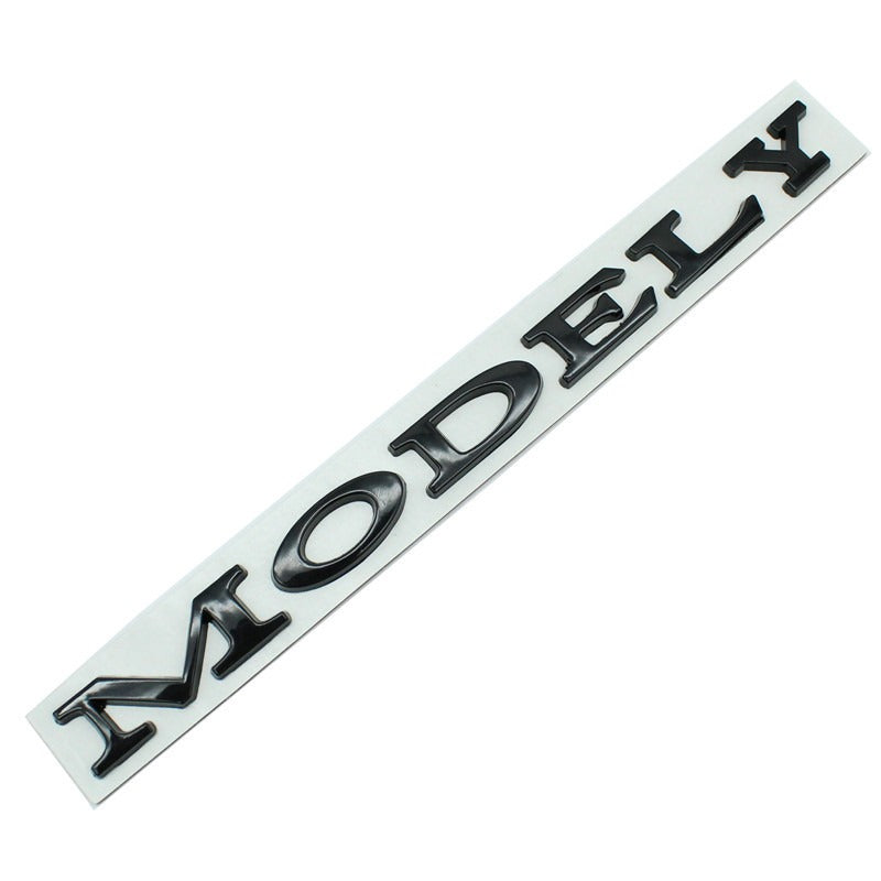 Suitable for Tesla Model 3/Y modified metal rear badge MODELY red letter car badge sticker - V.I.P Digital Presence