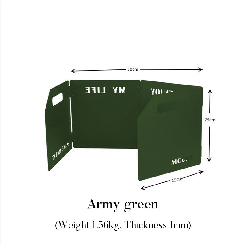 Outdoor stove enclosure wind shield camping wind shield shielding plate cassette stove folding gas stove stove wind shield - V.I.P Digital Presence