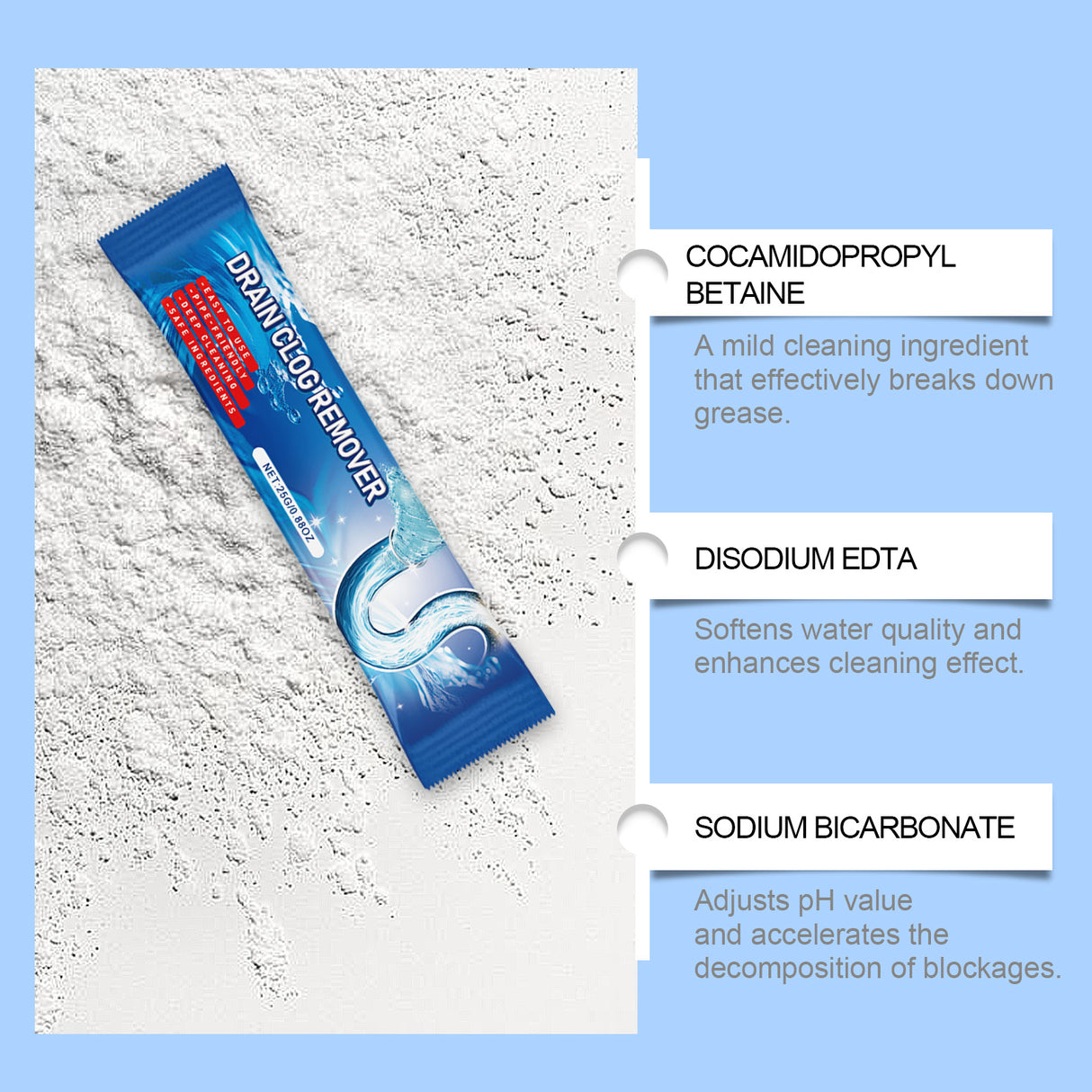 Pipe Dredging Powder, Toilet Pipe Toilet Floor Drain Kitchen Drain Clogged Dredging Powder - V.I.P Digital Presence