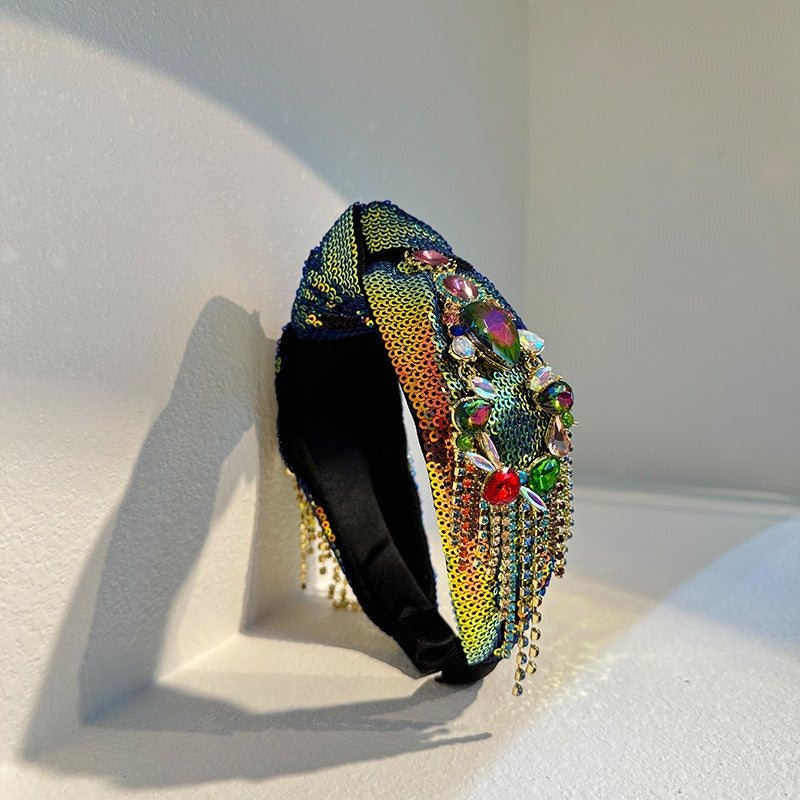 Retro and fashionable inlaid colored drill bit hoop - V.I.P Digital Presence