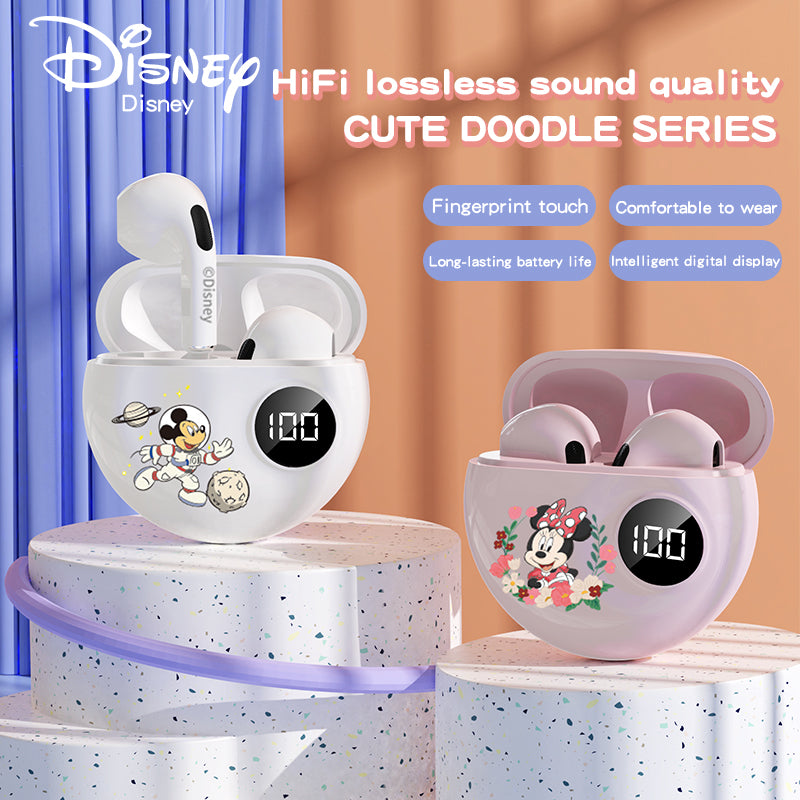 New Minnie Mickey Digital Display Bluetooth Headset Co-Branded Bluetooth Headset Apro6 Half In-Ear TWS - V.I.P Digital Presence