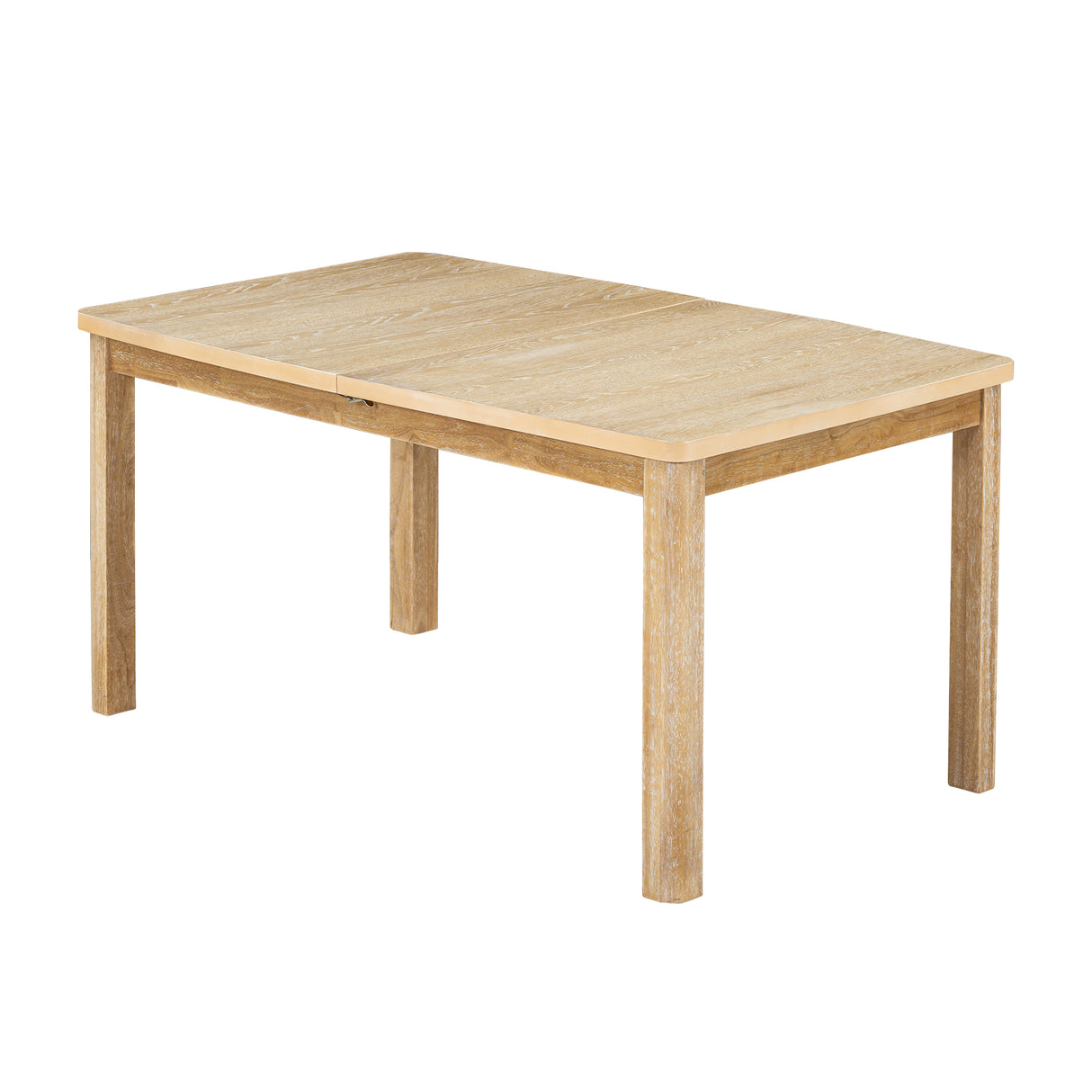 TOPMAX expandable 84 inch dining table set with 24 inch detachable leaves, 6 armless chairs and 2 armchairs 9 pieces natural