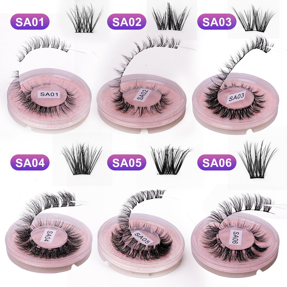 DIY false eyelashes set whole cut eyelashes European and American thick curling travel size eyelash combination - V.I.P Digital Presence