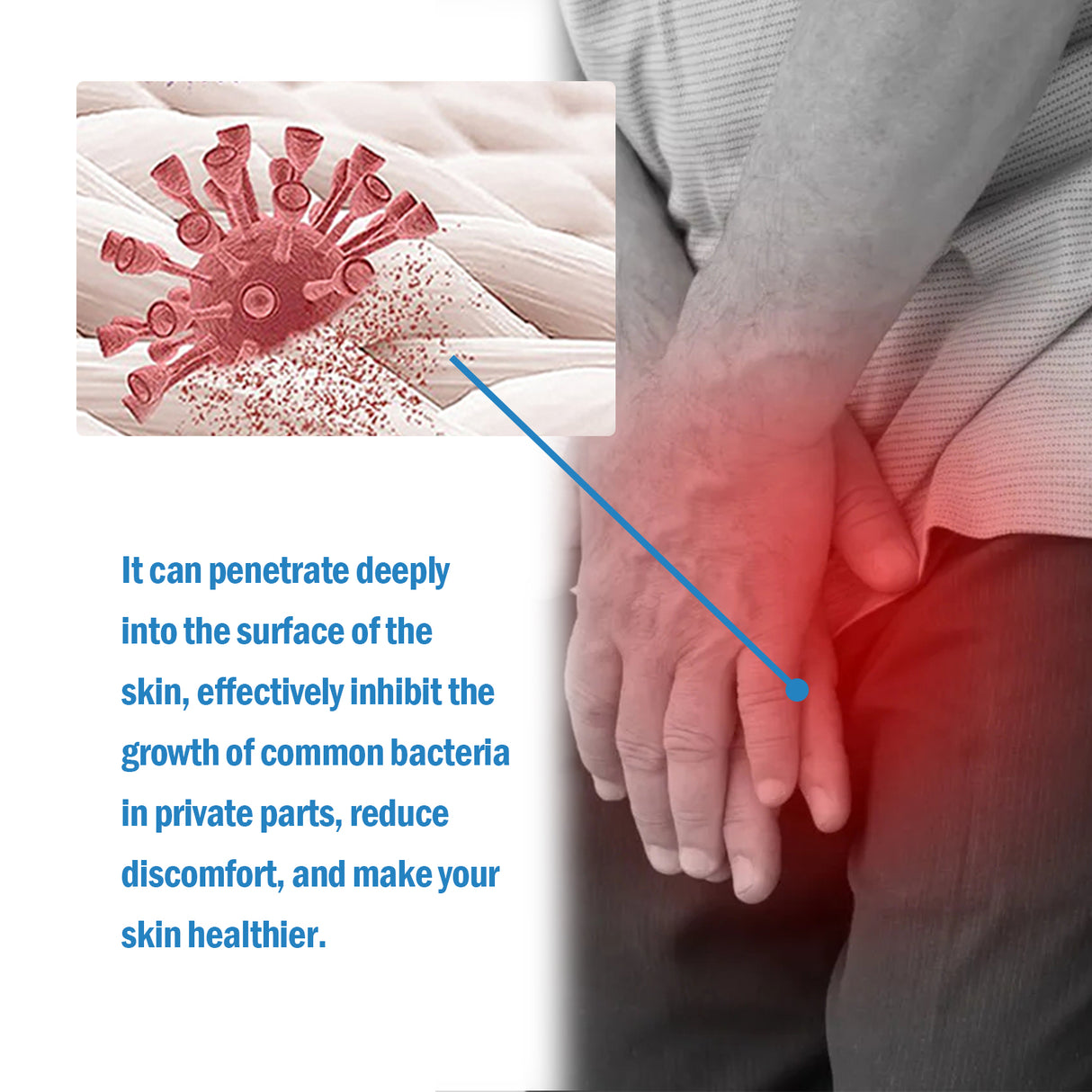 Men's Anti-Itch Cream, Moisturizing Skin, Deodorizing Odor And Relieving Skin Itching And Pain Care Cream - V.I.P Digital Presence