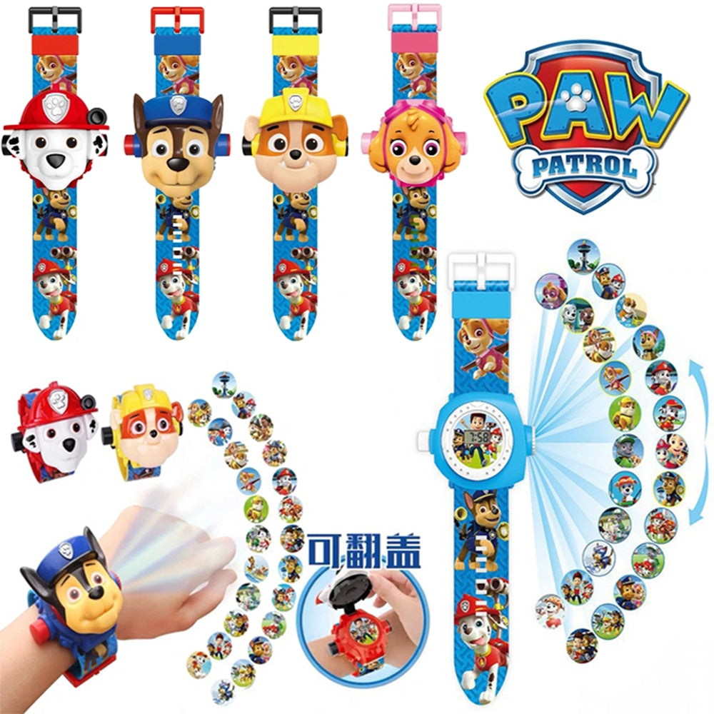 Paw Patrol Toys 3D Projection Digital Watch Dog Puppy Patrulla Canina Anime Action Figures Model Toy Marshall Chase Kid Gift Set - V.I.P Digital Presence