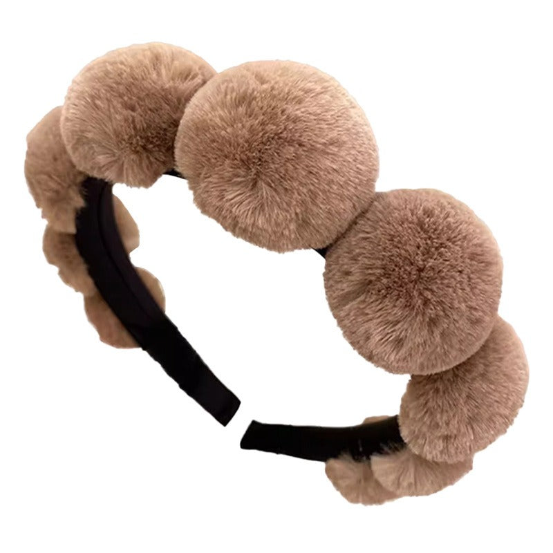Retro plush hair hoop women's headband compression headband accessories - V.I.P Digital Presence