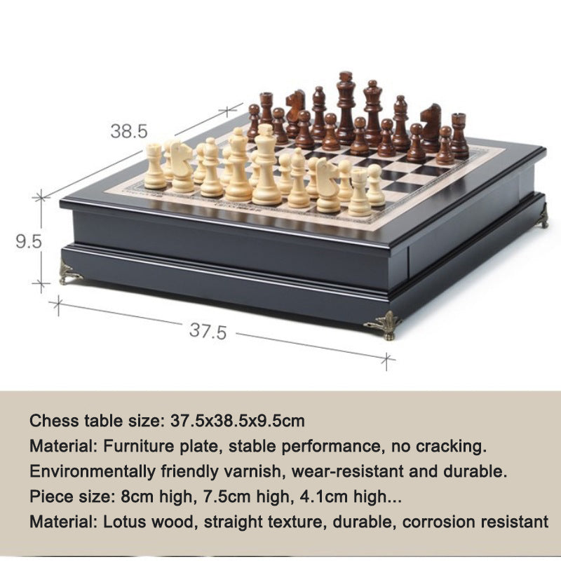 Large International Chess Children's Solid Wood Western Chess Adult Competition Special - V.I.P Digital Presence