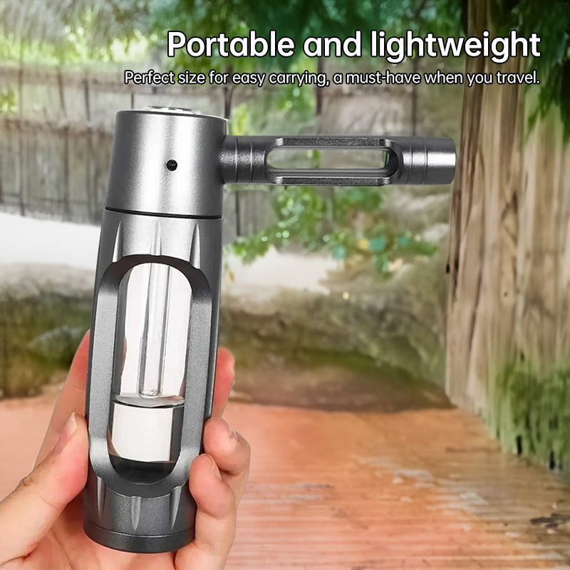 Portable metal smoking pipe with 155mm glass bowls, for dry tobacco & herb, hookah shisha pipe accessories. - V.I.P Digital Presence