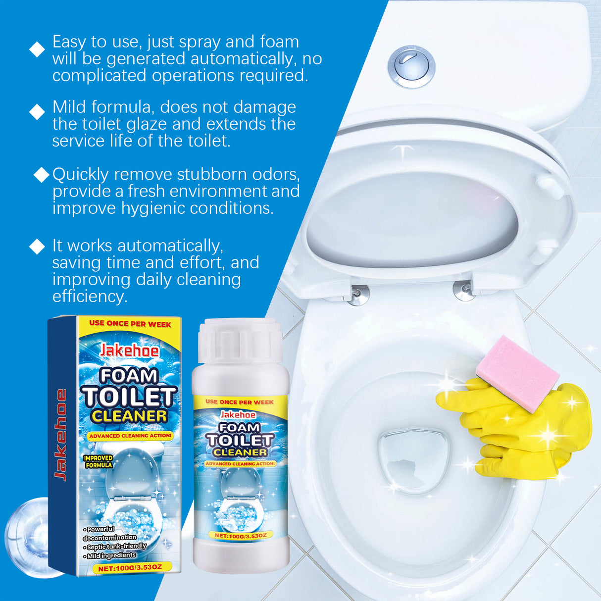 Foam Toilet Cleaner Toilet Cleaner Stains Urine Stains Descaling Odor Cleaning Toilet Cleaner - V.I.P Digital Presence