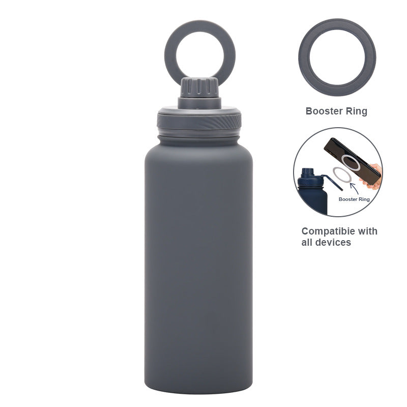 Magnetic Phone Holder Outdoor Large Capacity 1L Wide-Mouth Insulated Stainless Steel Sports Water Bottle - V.I.P Digital Presence