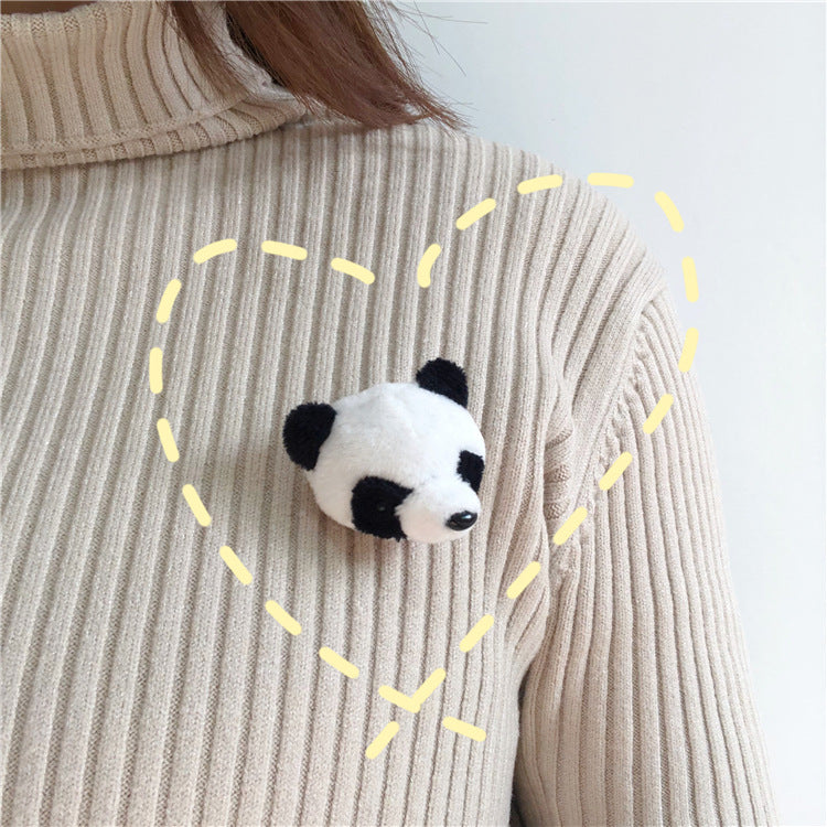 Cute Fat Pierced Panda Headband Korean Style Girls Plush Panda Doll Brooch Headband Headband - V.I.P Digital Presence