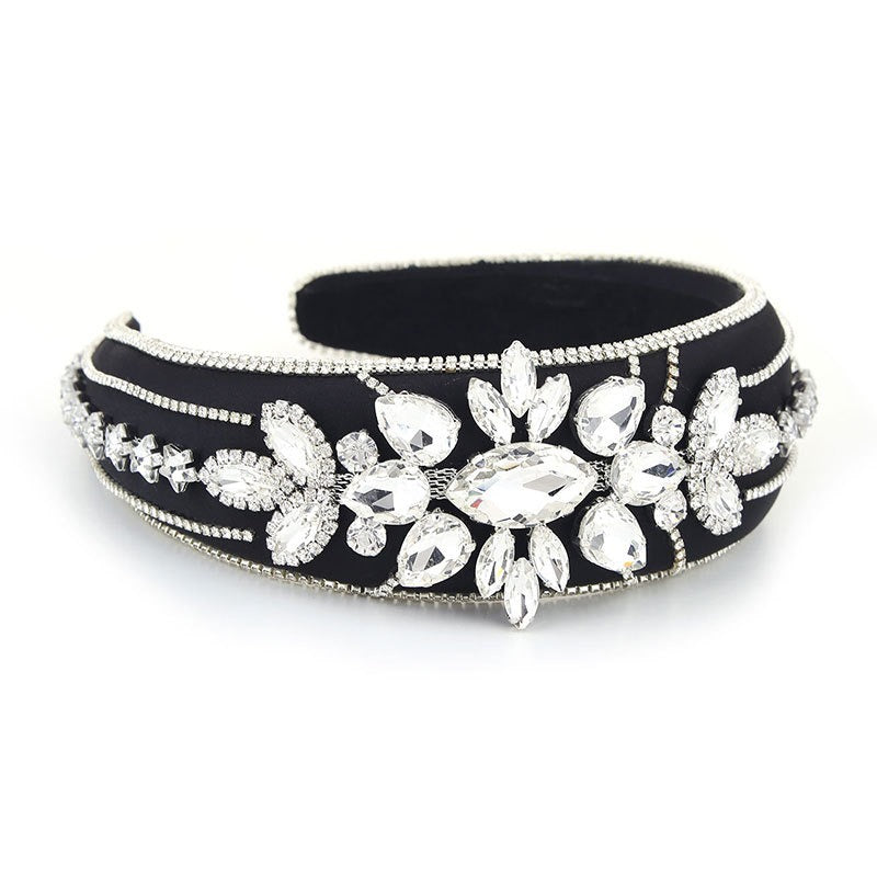 Baroque wide brimmed full diamond headband - V.I.P Digital Presence