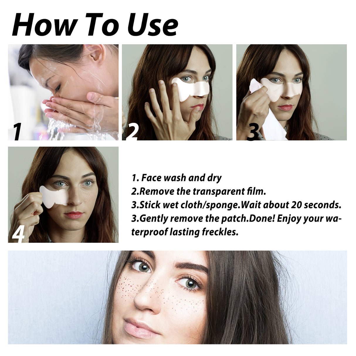 Freckles Tattoo Sticker, Sweat-Proof Long-Lasting Makeup Party Euro-American Freckle Stick Fashion Personality Freckle Waterproof - V.I.P Digital Presence