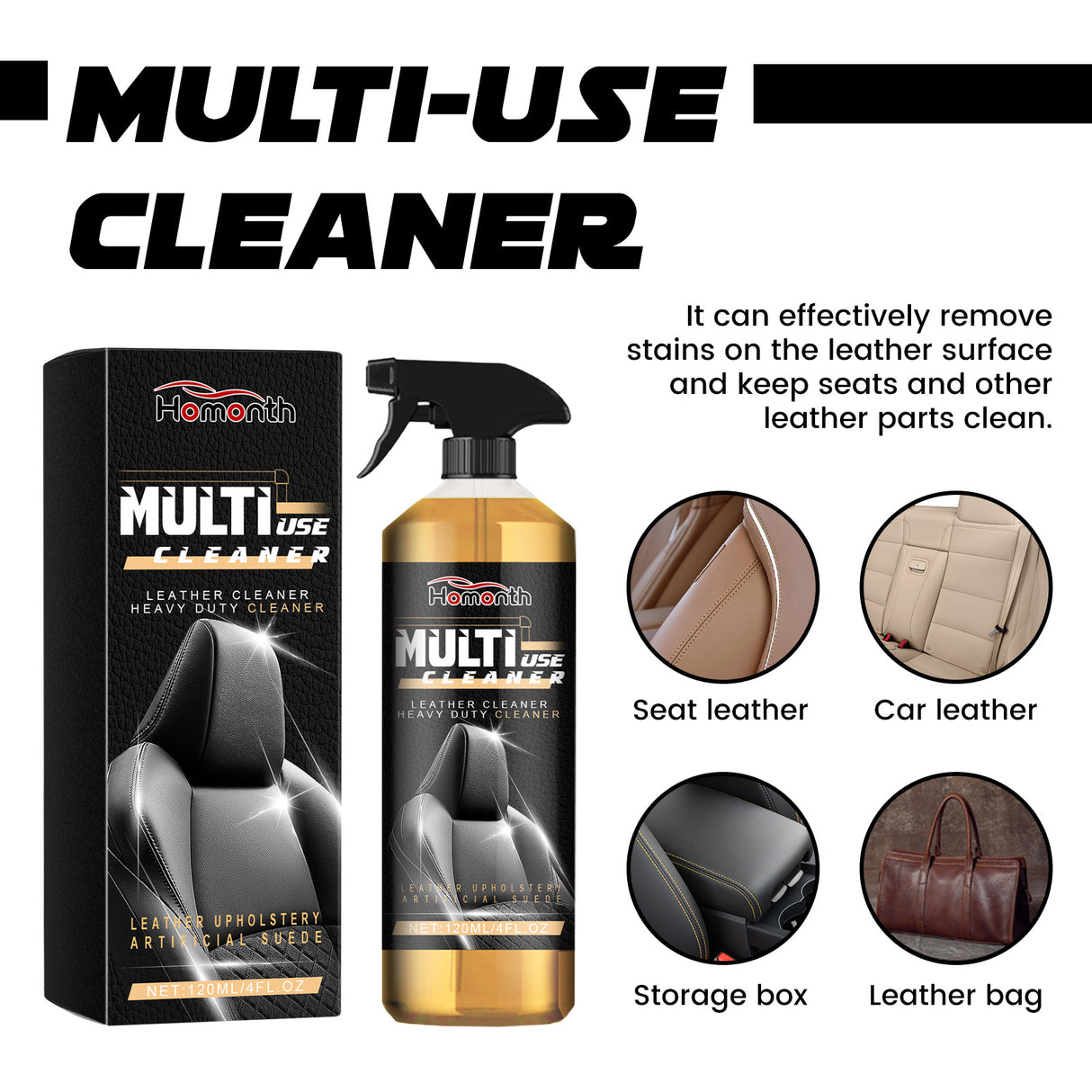 Mult-Use Cleaner, Car Interior Leather Maintenance And Renovation Decontamination Cleaning Agent - V.I.P Digital Presence