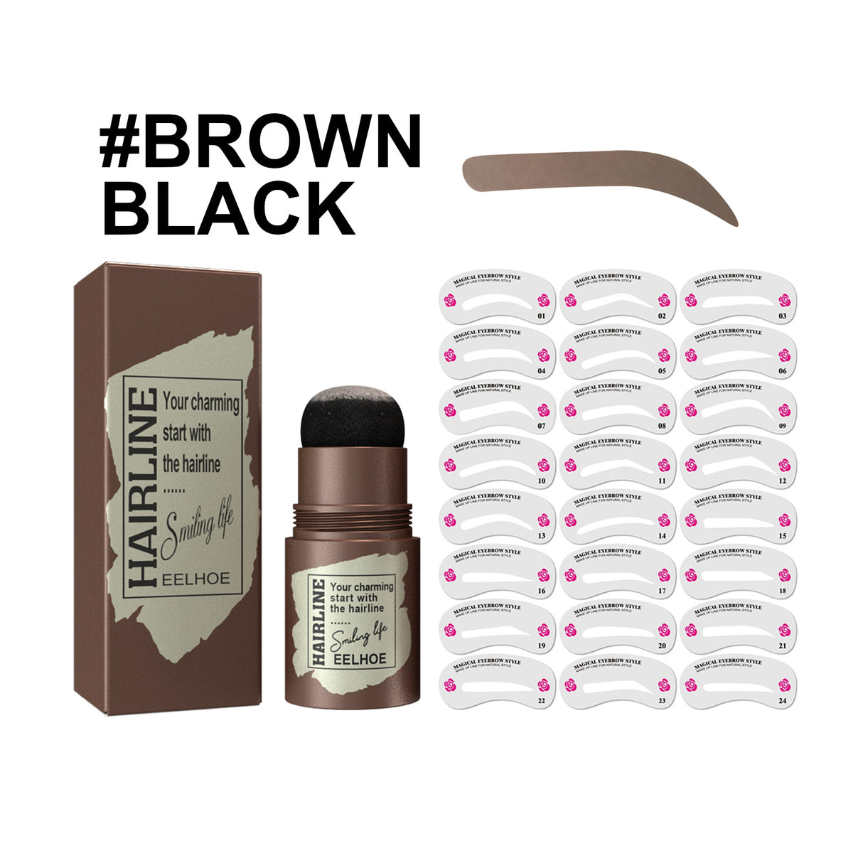 One Step Brow Stamp Shaping Kit Hairline Eyebrow Print Eyebrow Patch Repair Hairline Eyebrow Print - V.I.P Digital Presence