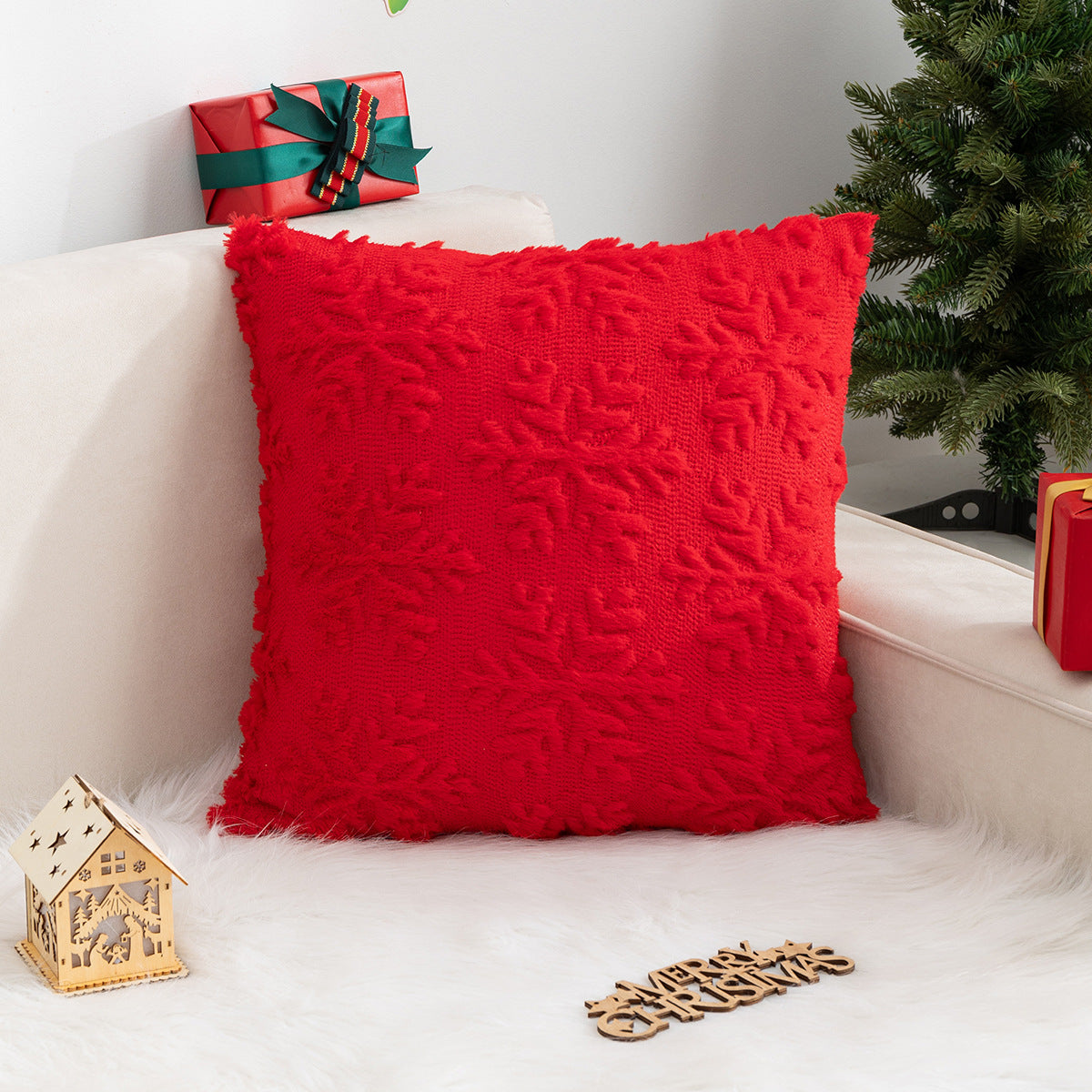 Christmas Pillow Cover Snowflake Christmas Tree Home Sofa Pillow Cover Holiday Decoration Cushion Cover - V.I.P Digital Presence