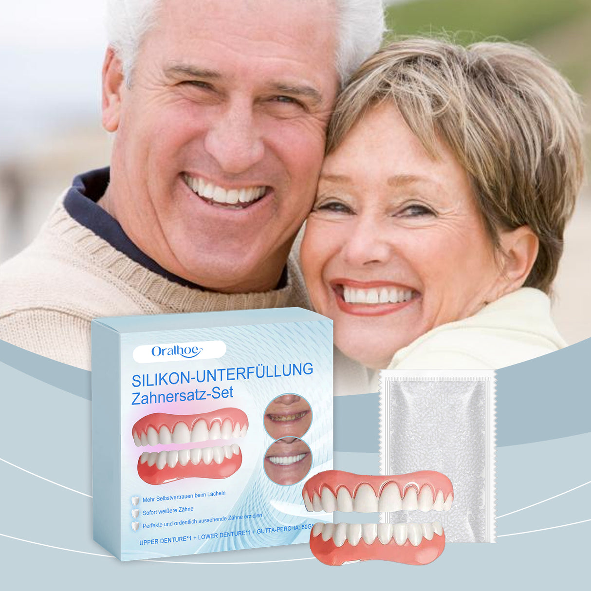 Cosmetic Denture Set Enhances Smile Comfort Material Cosmetic Teeth Filling Set - V.I.P Digital Presence