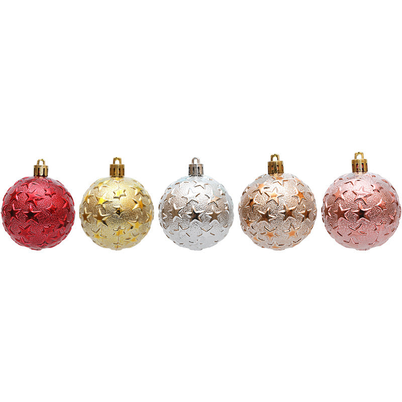 Christmas 6cm Decorative Ball with Starry Sky Relief, Christmas Electroplating Ball Pendant, Venue Decoration Ball - V.I.P Digital Presence