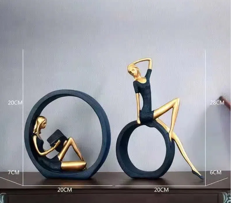 OK Reading Girl Desktop Decoration Living Room Study Room Minimally Decorated Resin Decoration - V.I.P Digital Presence