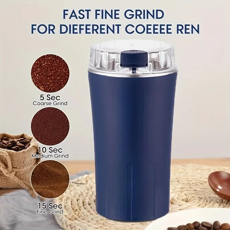 Electric Coffee Bean Grinder Multifunctional with One-Press Control Food Processor Blender for Espresso Nuts Grains Easy Clean - V.I.P Digital Presence