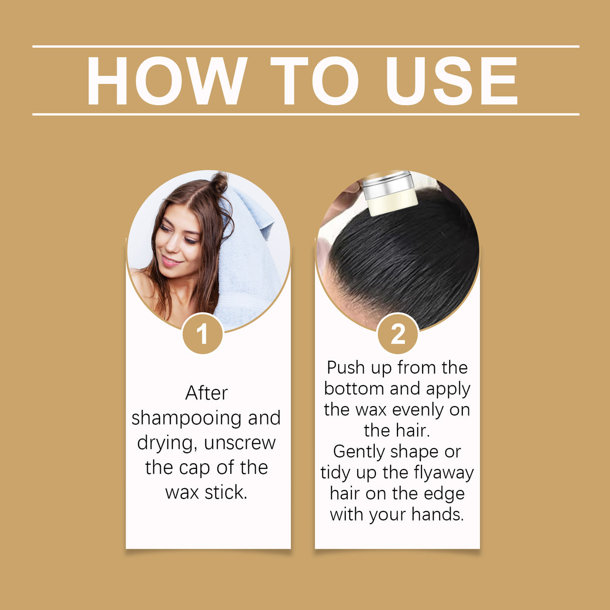 Hair Wax Wand, Hair Styling, Anti-Frizz, Hair Care Natural Shine Solid Styling Portable Hair Wax - V.I.P Digital Presence