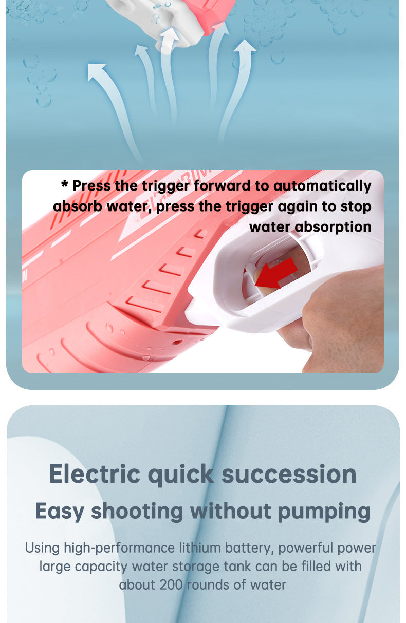 Electric Induction Water Gun Summer Outdoor Toys Automatic Pumping Gun Beach Swimming Pool Water Fight Children's Toy Gifts - V.I.P Digital Presence