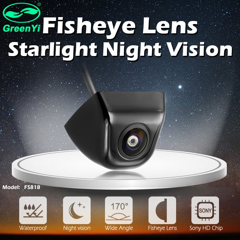 GreenYi 170 Degree Fish Eye Lens Starlight Night Vision Vehicle Rear / Front View Camera low-light level 15m visible Car Camera - V.I.P Digital Presence