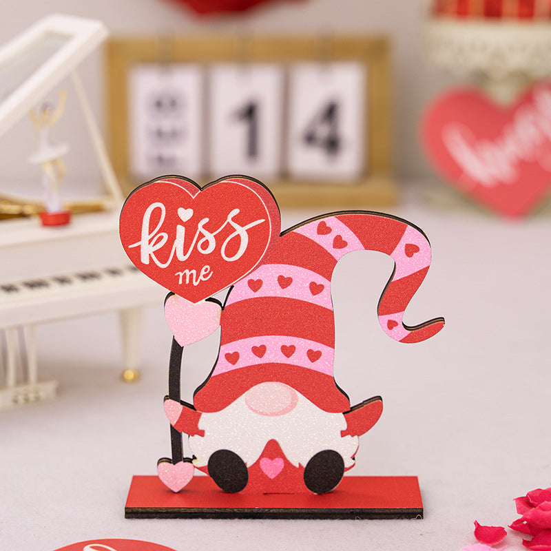 Valentine's Day Decoration Products Creative Love Rudolf Wooden Ornaments Romantic Wedding Love Home Decoration - V.I.P Digital Presence