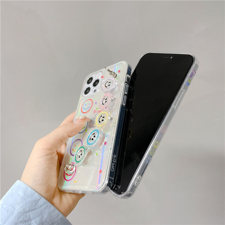 Creative Bracelet Transparent Smiley Face Suitable For iPhone 12promax Apple 11 Mobile Phone Case X/13