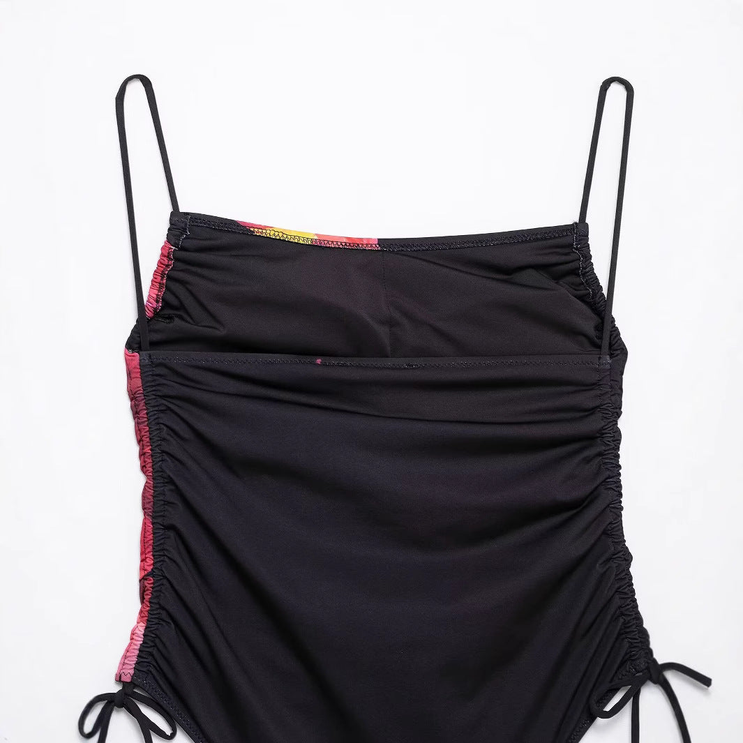 Sexy lace up floral print swimsuit jumpsuit for women - V.I.P Digital Presence